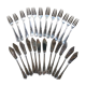 Antique silver metal fish cutlery