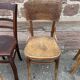 4 Mismatched bistro chairs curved wood Brasserie