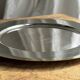 Round silver-plated tray with a wide gold border D30 H2