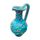 Pichet aiguière céramique avec ecumes bleu vintage