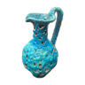 Pichet aiguière céramique avec ecumes bleu vintage