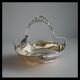 Silver-plated metal basket with Phenix silver hallmarks