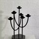 Metal candle holder and black quartz base