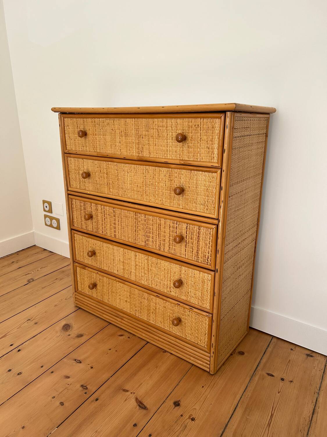 Commode en rotin
