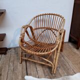 Vintage rattan armchair