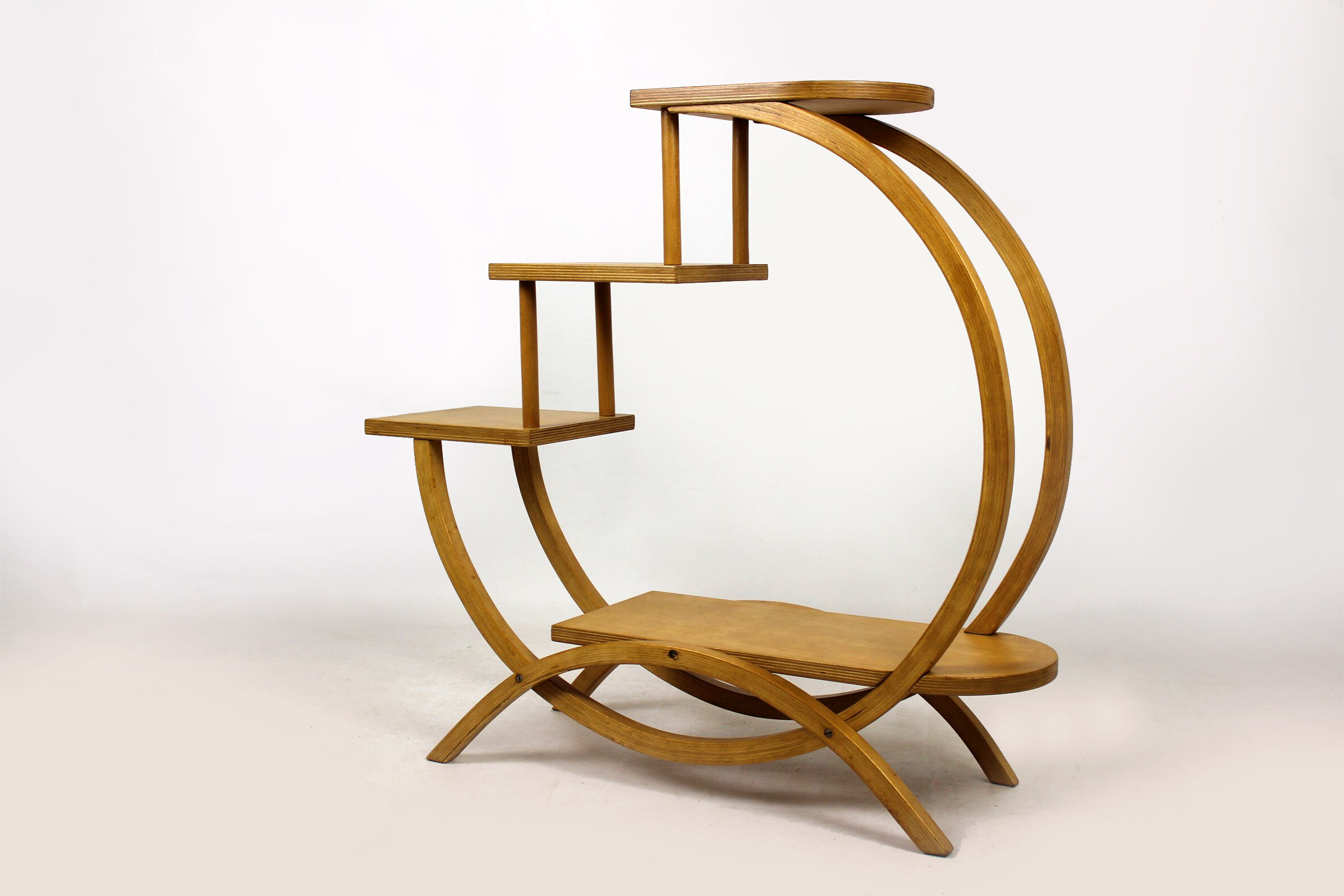 Bent Plywood Flower Stand or Etagere, 1960s