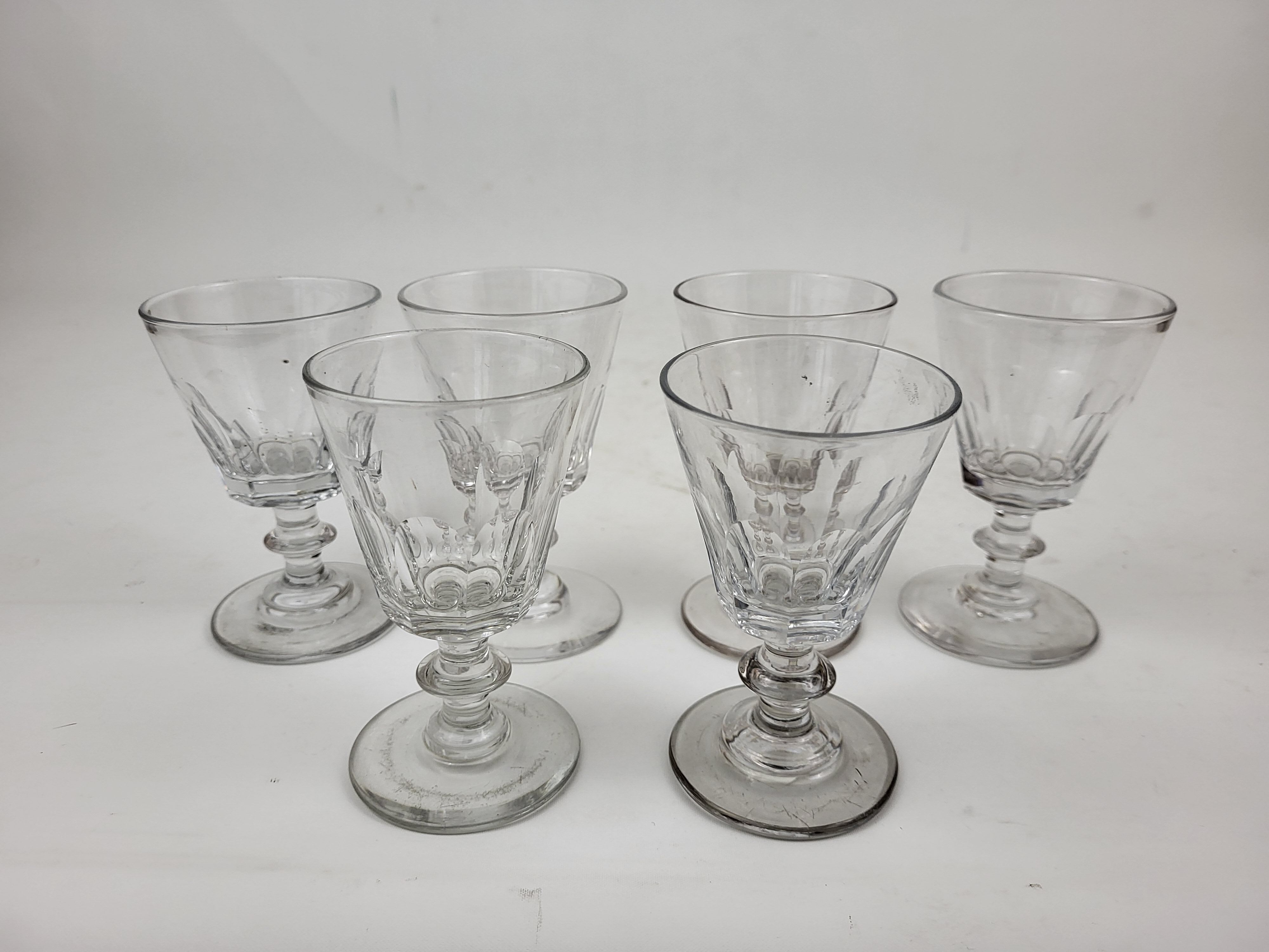 6 wine glasses cristal baccarat / saint-louis model caton