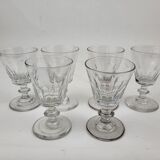 6 wine glasses cristal baccarat / saint-louis model caton