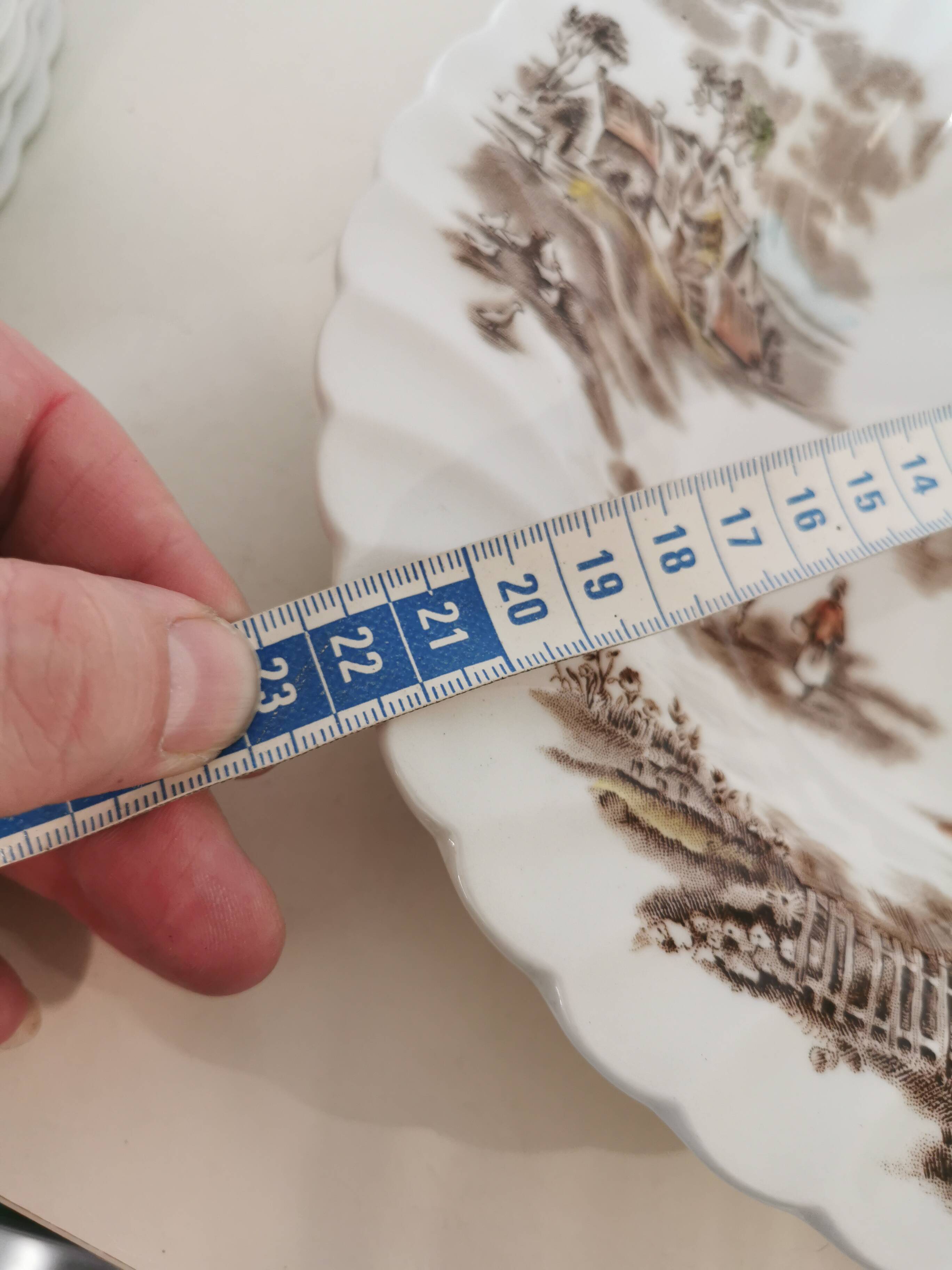 set of 8 iron earth soup plates, Johnson Bros