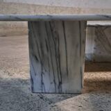 Trio vintage nesting coffee table square marble carrara calacatta white italian
