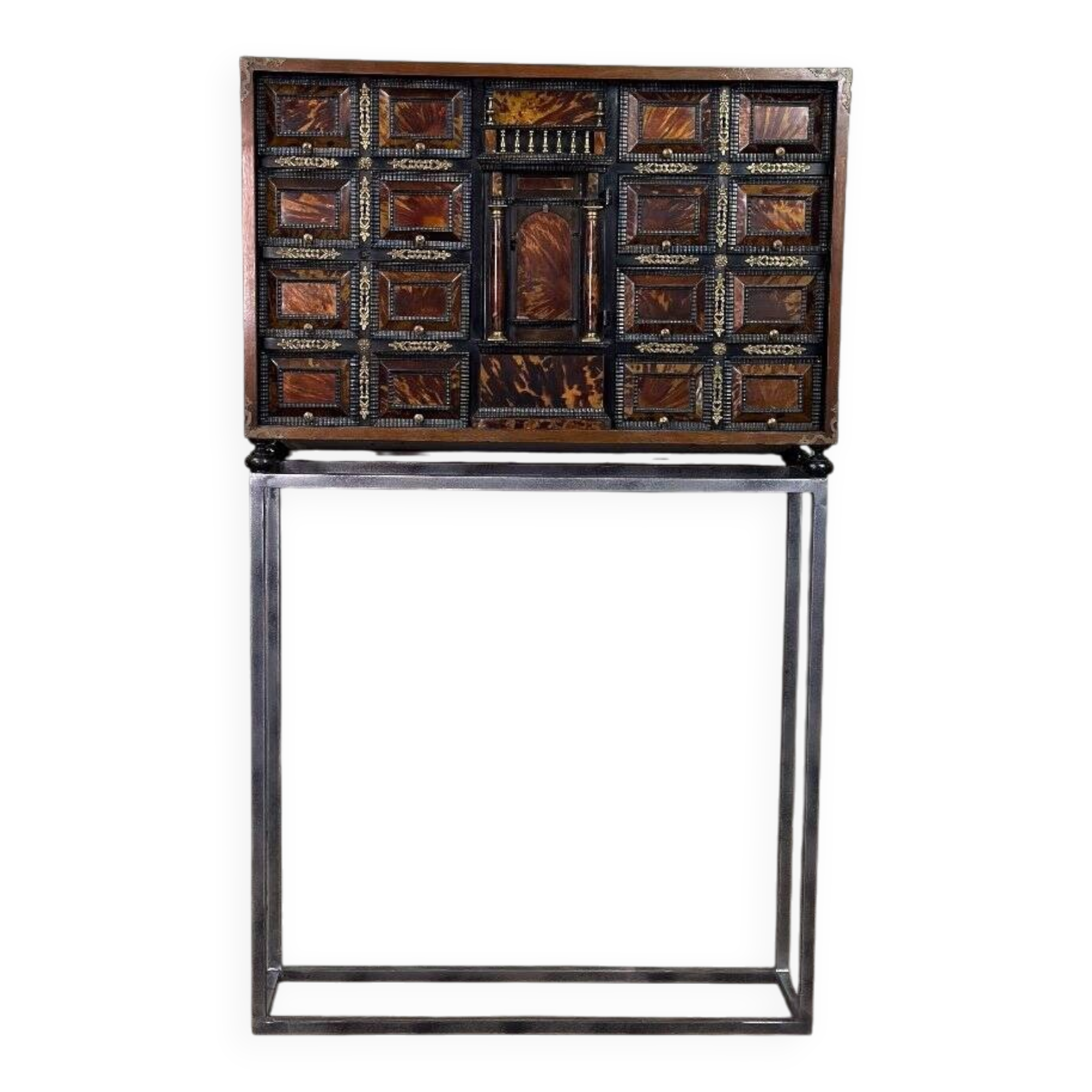 Cabinet in blackened wood and blond tortoiseshell, Italy, late 17th century