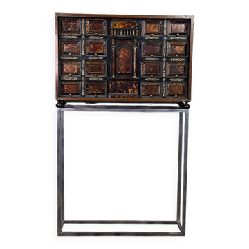 Cabinet in blackened wood and blond tortoiseshell, Italy, late 17th century