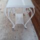 Vintage white wooden serving trolley