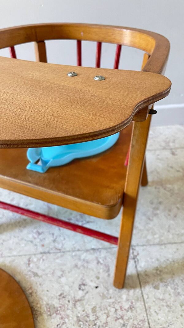 Fauteuil bébé Baumann bois Vintage