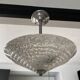 Suspension Art Deco globe en verre de Clichy