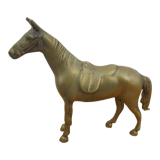 Brass saddled horse