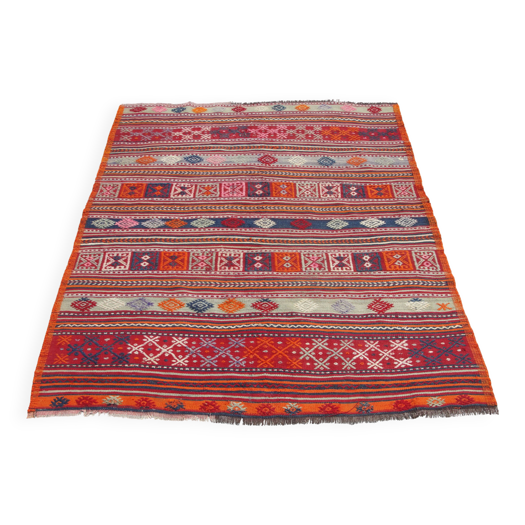 Turkish Kilim rug, vintage area rugs