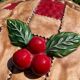 Trompe-l'oeil cherry pie dish