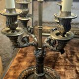 Lampe bouillotte en bronze de style empire, début XXe