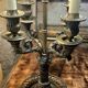 Empire style bronze hot water bottle lamp, early 20th century