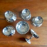 6 silver stainless steel ice cups
