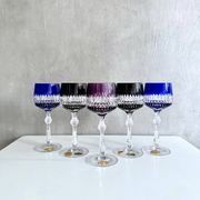 Collection of 5 lead crystal glasses "Austen Bodenmais", coloured glass