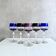 Collection of 5 lead crystal glasses "Austen Bodenmais", coloured glass