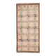 Vintage Turkish Oushak Handmade Wool Cotton Brown Area Rug 156x232