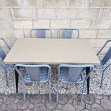 TOLIX, Large Metal Table T55 by Xavier Pauchard France, 1950s