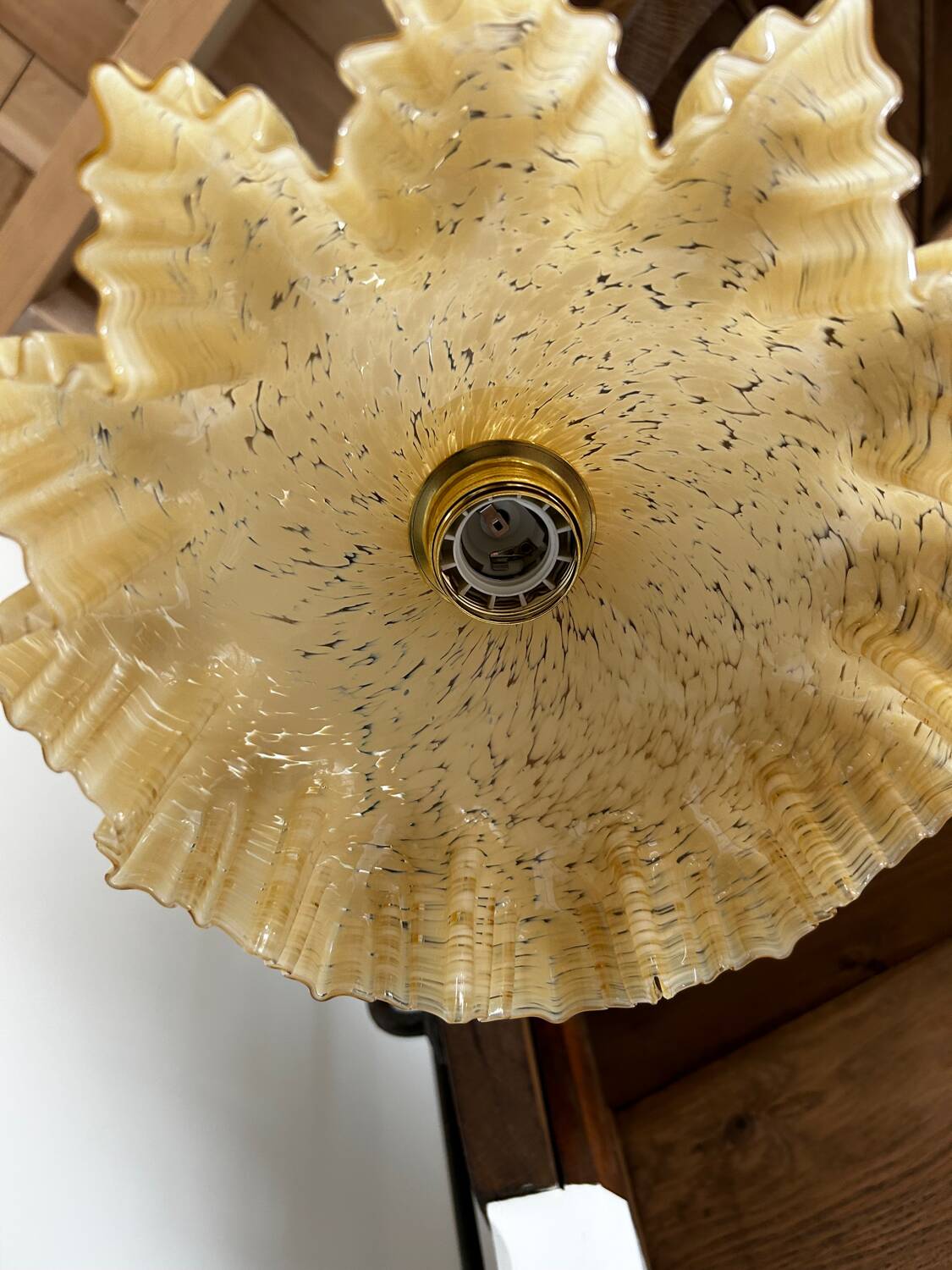 Vintage opaline pendant light