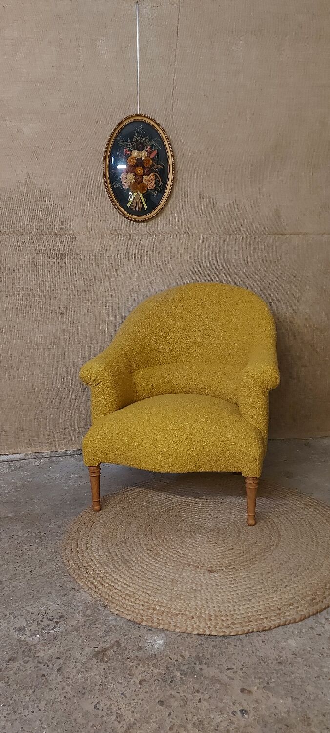 Mustard toad armchair