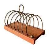 Teak and copper letter range signed "ESA Made in Denmark of Siam Teak"
