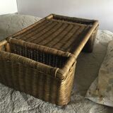 Wicker serving tray