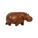 Vintage Hippopotamus Solid Teak Wood Figurine Sculpture Figure