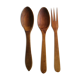 Trio of vintage wooden cutlery