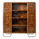 Bauhaus Era Bookcase, Tubular Steel Base, Walnut Veneer, 1930s