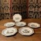 Set of six dessert plates