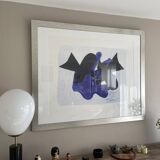 Screen print signed g. braque with custom frame – large format 135x110 cm