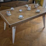 Checkerboard table oak