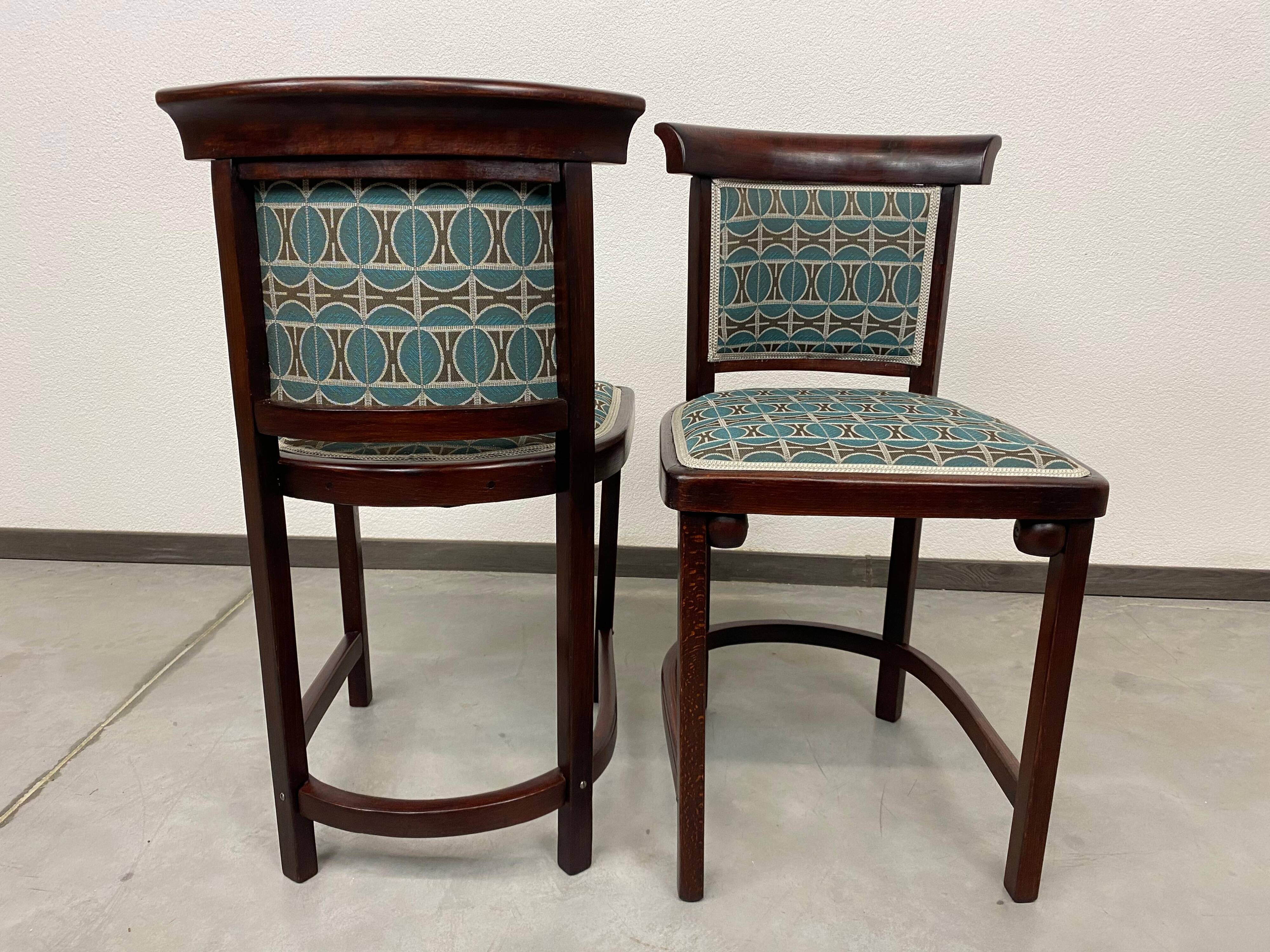 Armchair pair no. 423 by Josef Hoffmann for J&J Kohn