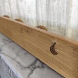 Wooden wall coat rack