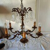 Bohemian crystal chandelier, 6 lights