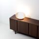 Opaline Murano glass mushroom table lamp, Italy 1970s