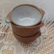 3 antique stoneware bowls