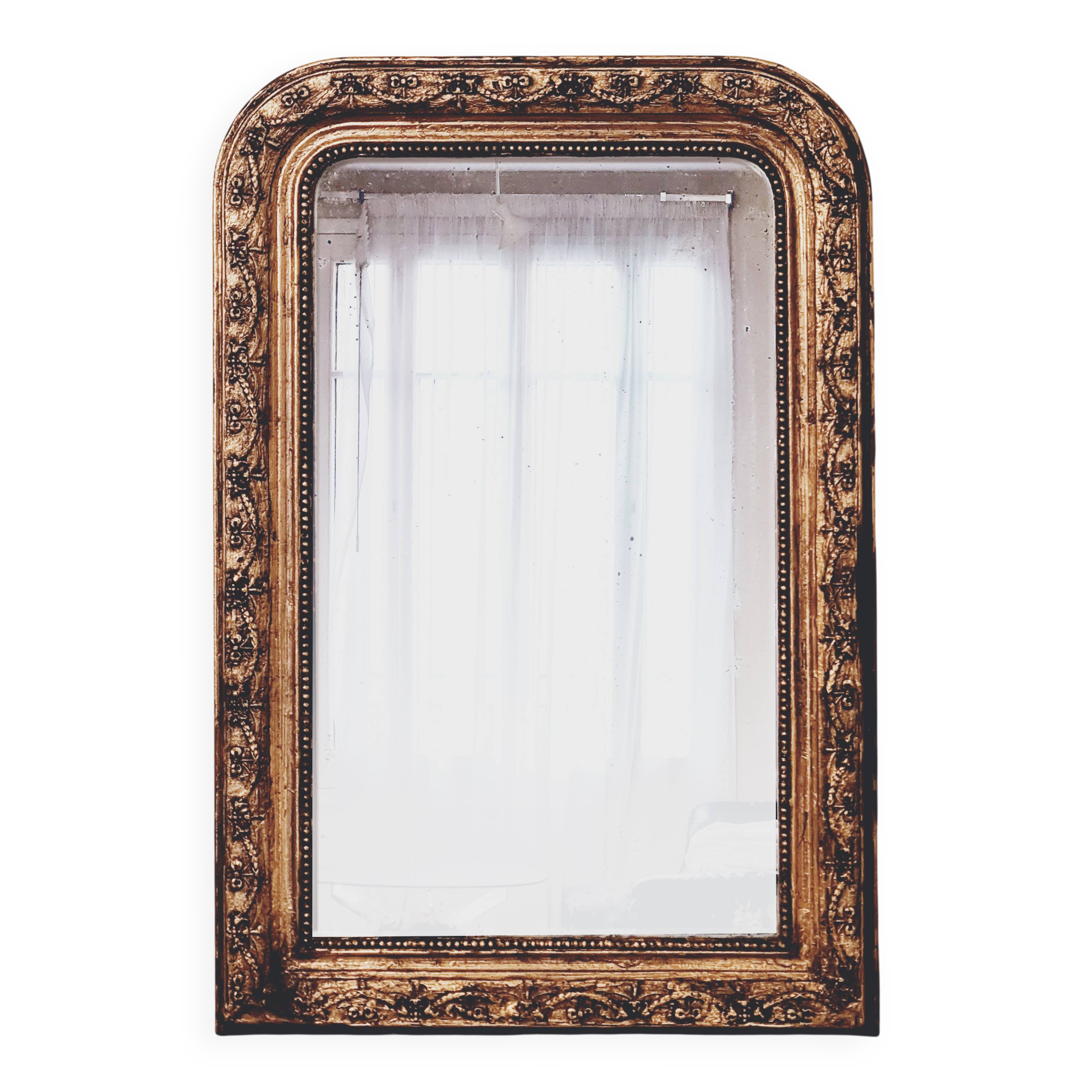 Antique gilded Louis-Philippe mirror – “Adélaïde”