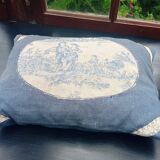 Linen and jouy cushion