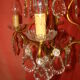 crystal chandelier type with a 4-arm light cage