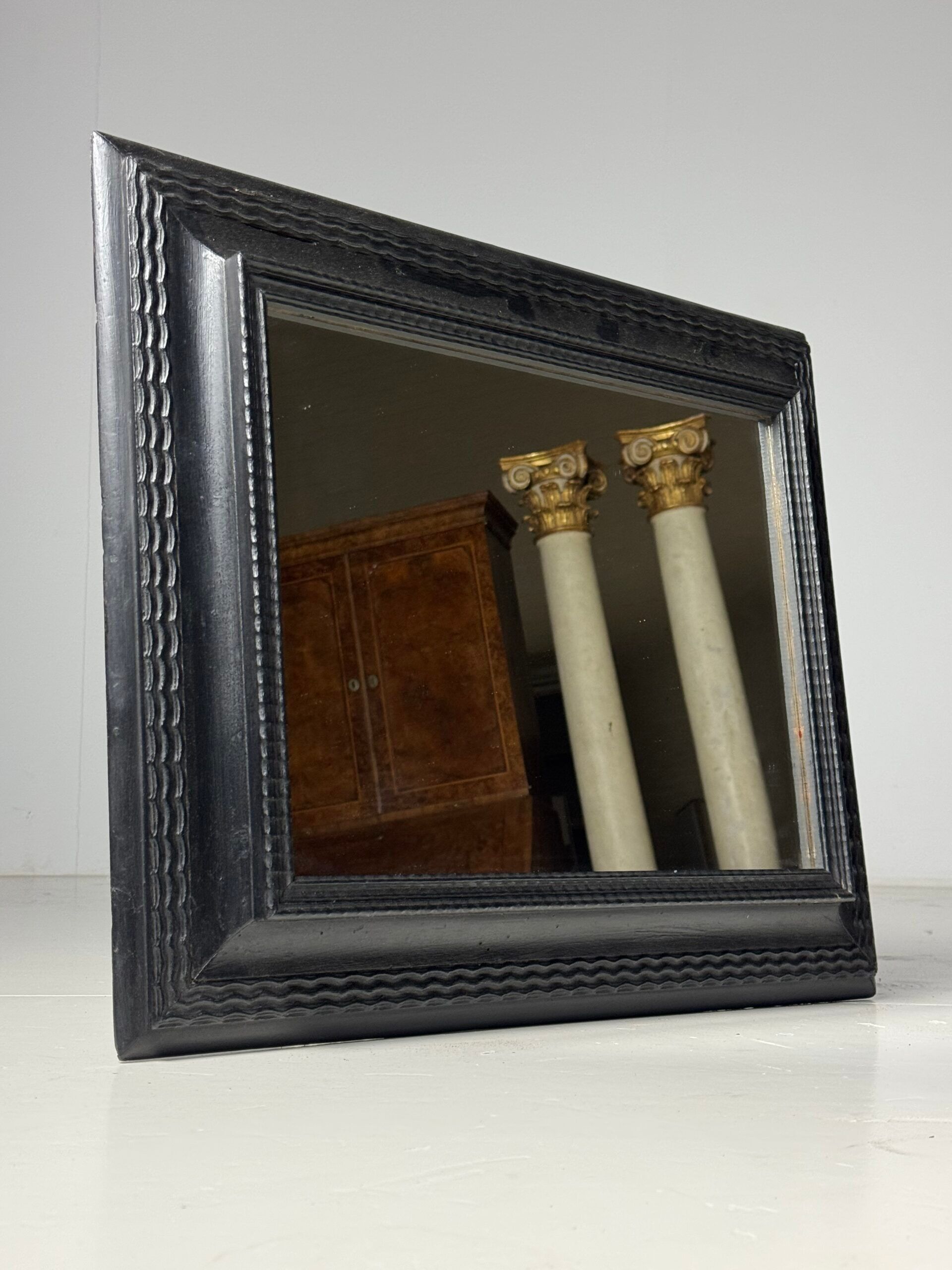 Ripple frame mirror black 20th century