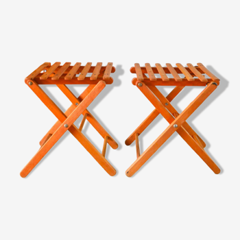 Pair of old folding stools