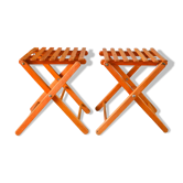 Pair of old folding stools